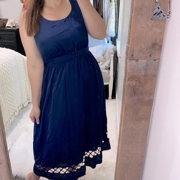 AS u wish navy blue maxi dress size XLarge - Picture 4 of 11